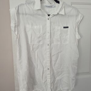 Calvin Klein White Button-Up Shirt